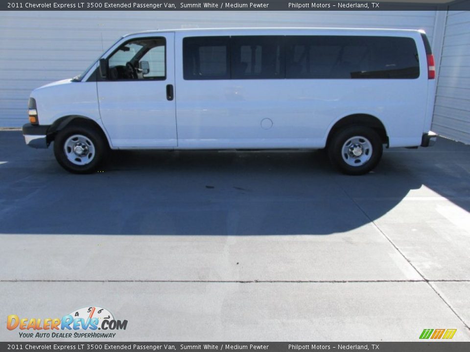 2011 Chevrolet Express LT 3500 Extended Passenger Van Summit White / Medium Pewter Photo #3