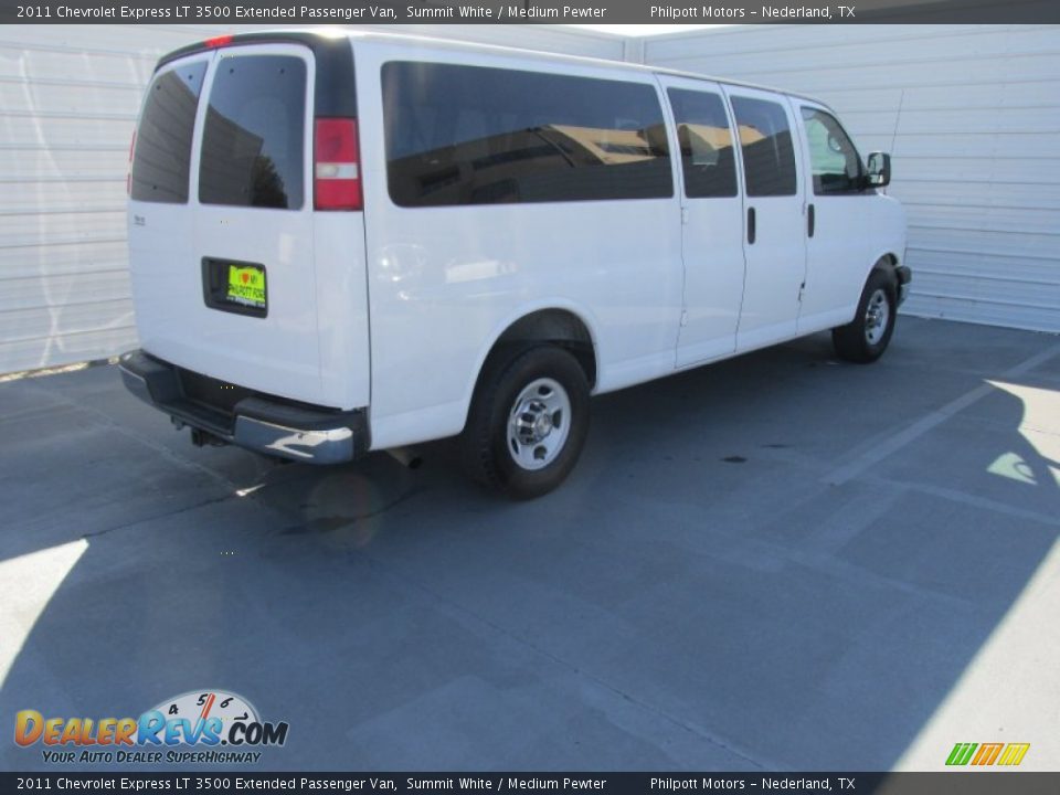 2011 Chevrolet Express LT 3500 Extended Passenger Van Summit White / Medium Pewter Photo #9