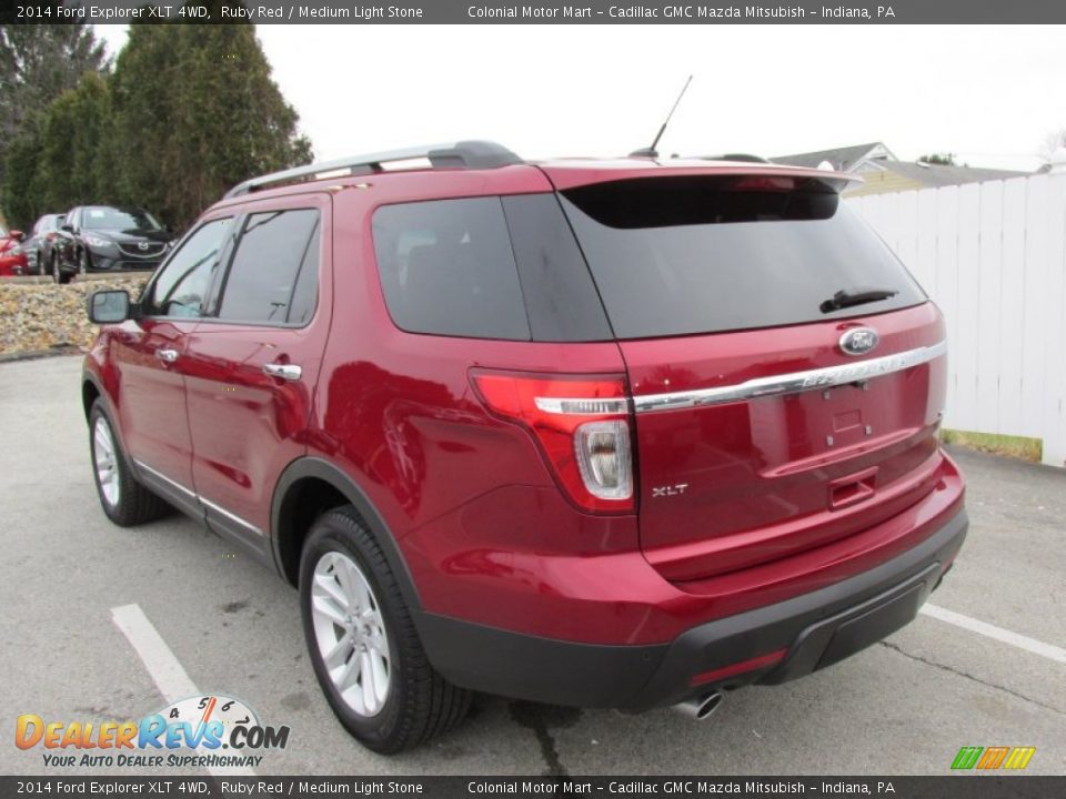 2014 Ford Explorer XLT 4WD Ruby Red / Medium Light Stone Photo #4