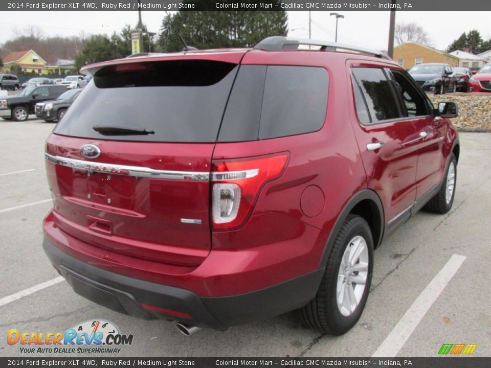 2014 Ford Explorer XLT 4WD Ruby Red / Medium Light Stone Photo #6