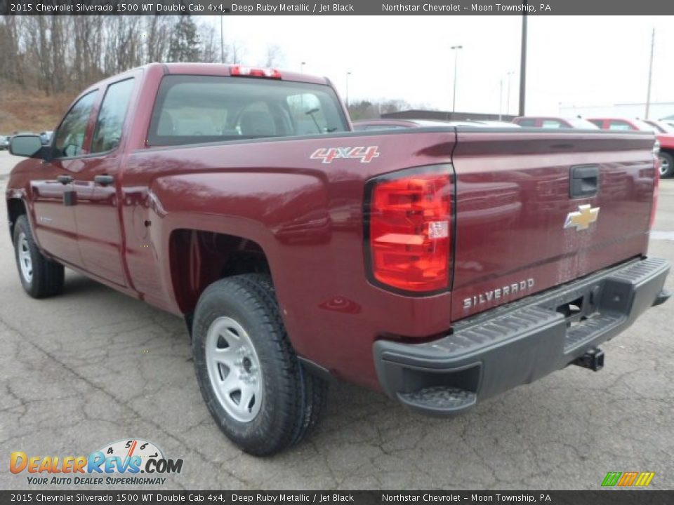 2015 Chevrolet Silverado 1500 WT Double Cab 4x4 Deep Ruby Metallic / Jet Black Photo #3