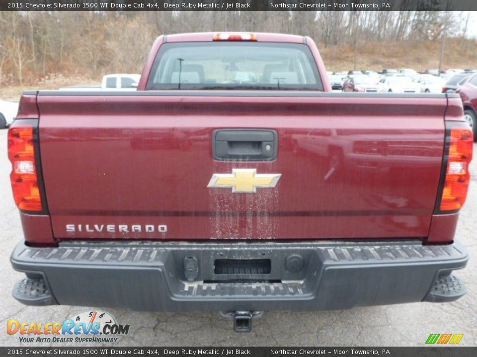 2015 Chevrolet Silverado 1500 WT Double Cab 4x4 Deep Ruby Metallic / Jet Black Photo #4