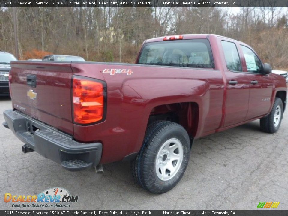 2015 Chevrolet Silverado 1500 WT Double Cab 4x4 Deep Ruby Metallic / Jet Black Photo #6
