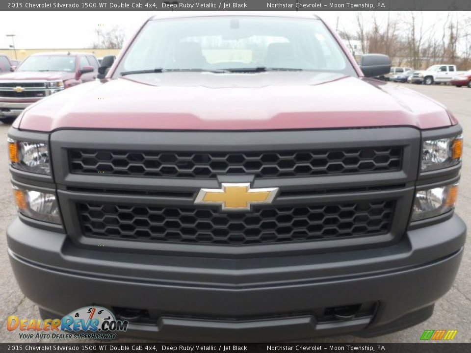2015 Chevrolet Silverado 1500 WT Double Cab 4x4 Deep Ruby Metallic / Jet Black Photo #9