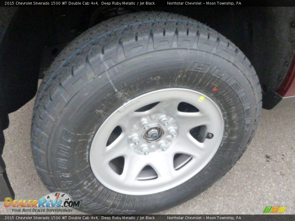 2015 Chevrolet Silverado 1500 WT Double Cab 4x4 Deep Ruby Metallic / Jet Black Photo #10