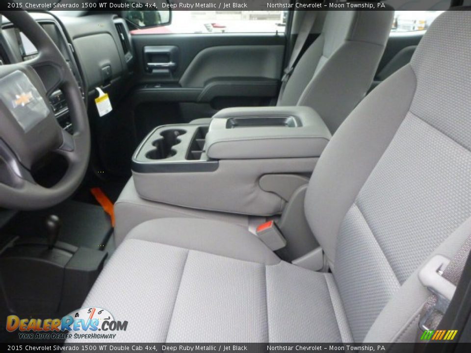 2015 Chevrolet Silverado 1500 WT Double Cab 4x4 Deep Ruby Metallic / Jet Black Photo #11