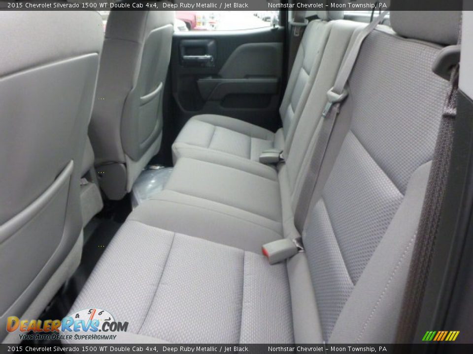 2015 Chevrolet Silverado 1500 WT Double Cab 4x4 Deep Ruby Metallic / Jet Black Photo #12