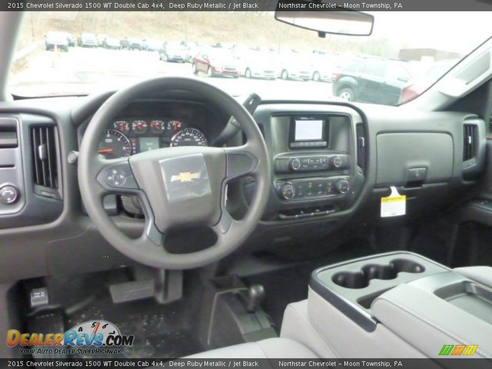 2015 Chevrolet Silverado 1500 WT Double Cab 4x4 Deep Ruby Metallic / Jet Black Photo #13