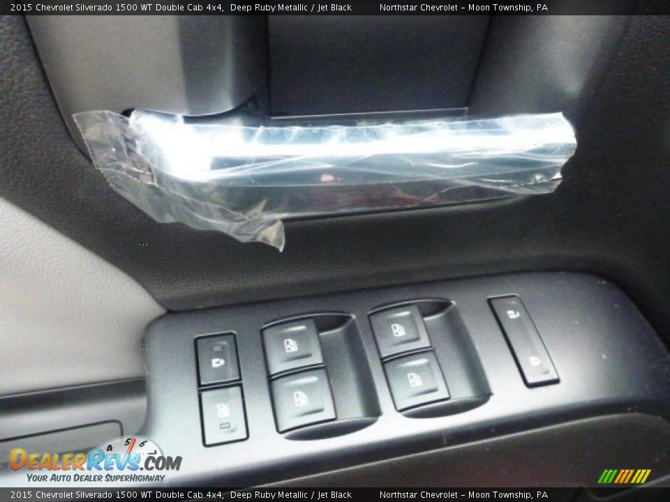2015 Chevrolet Silverado 1500 WT Double Cab 4x4 Deep Ruby Metallic / Jet Black Photo #14