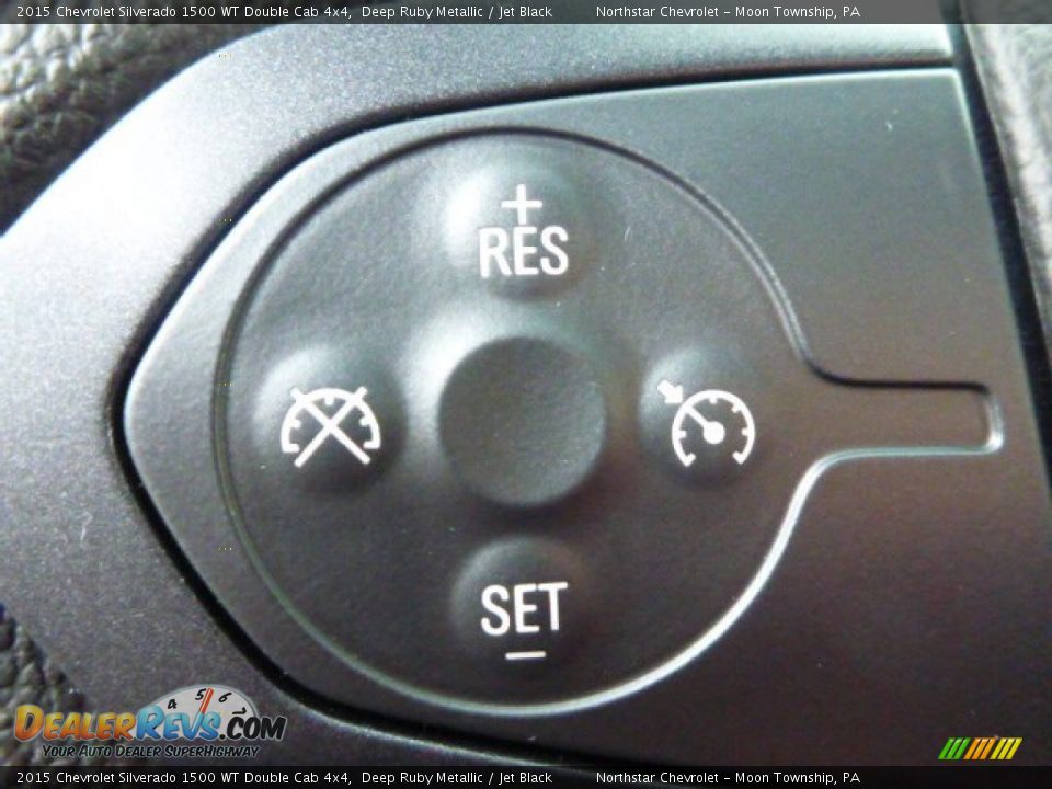 2015 Chevrolet Silverado 1500 WT Double Cab 4x4 Deep Ruby Metallic / Jet Black Photo #16
