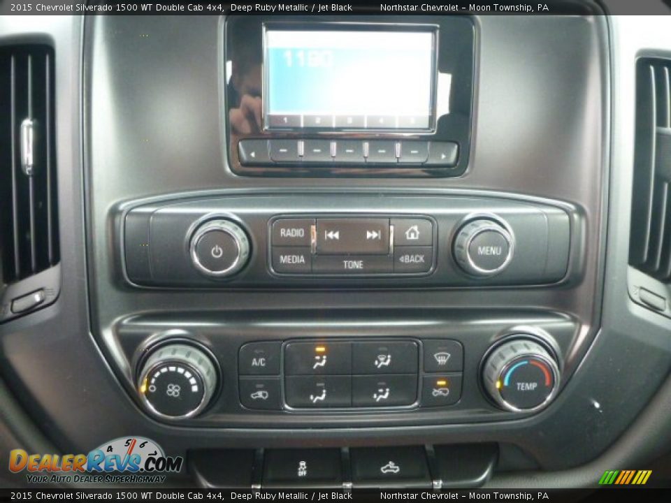 2015 Chevrolet Silverado 1500 WT Double Cab 4x4 Deep Ruby Metallic / Jet Black Photo #19