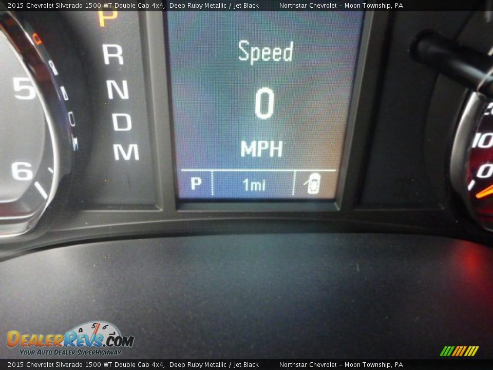 2015 Chevrolet Silverado 1500 WT Double Cab 4x4 Deep Ruby Metallic / Jet Black Photo #20