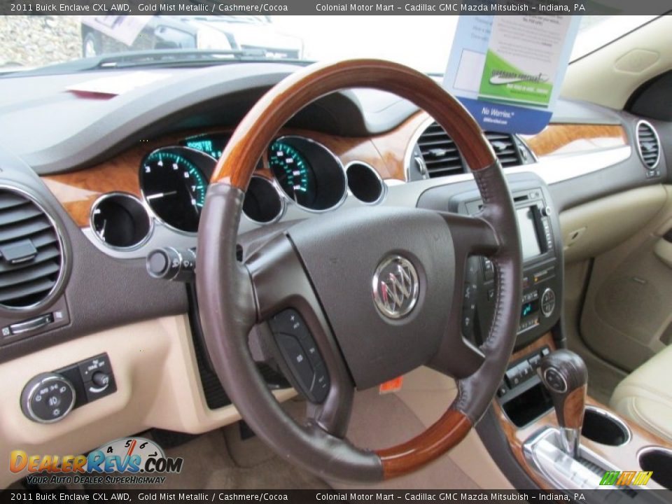 2011 Buick Enclave CXL AWD Gold Mist Metallic / Cashmere/Cocoa Photo #16