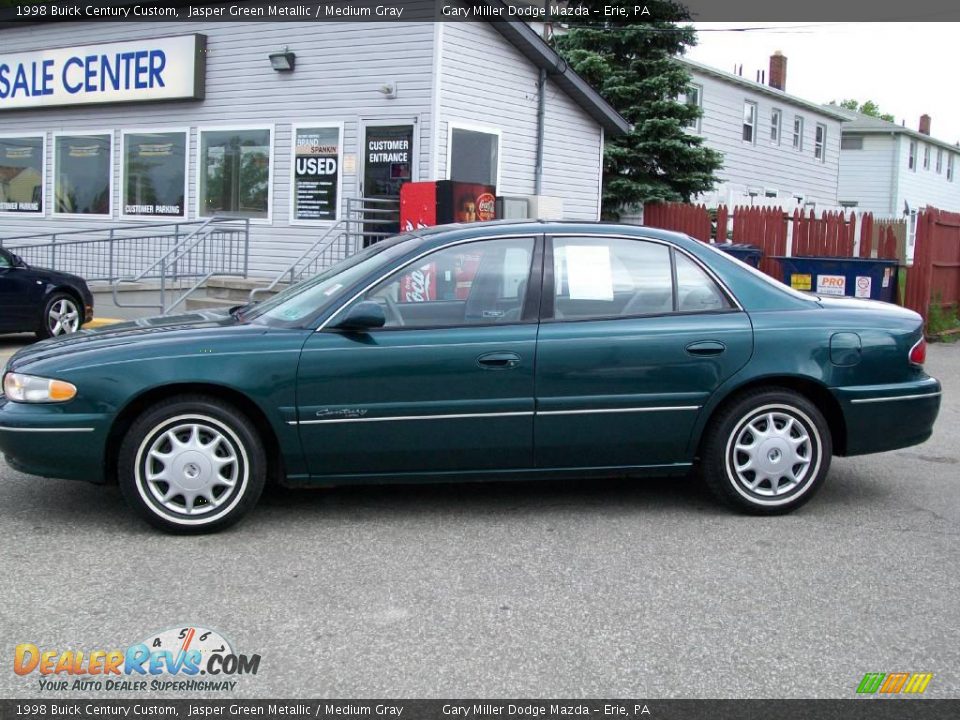 1998 Buick Century Custom Jasper Green Metallic / Medium Gray Photo #2