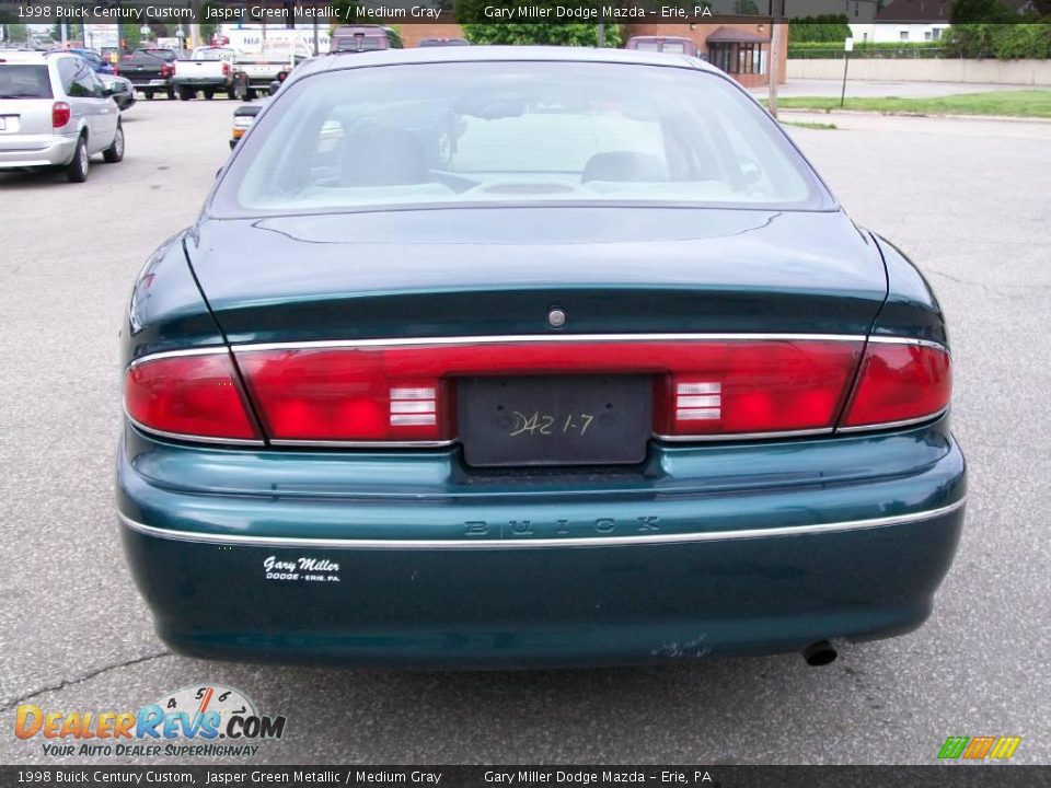 1998 Buick Century Custom Jasper Green Metallic / Medium Gray Photo #4