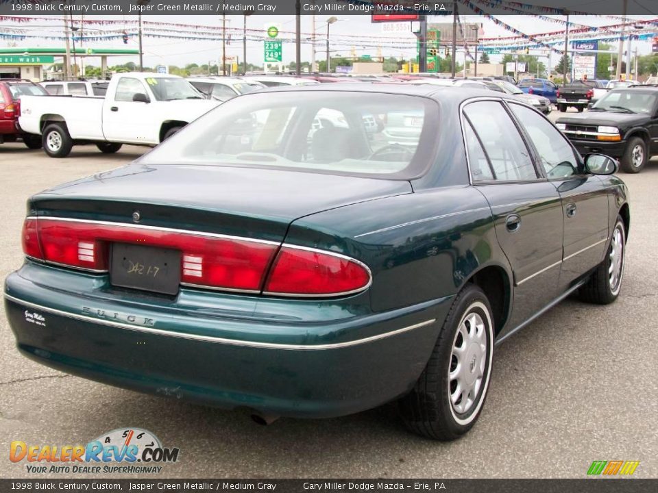 1998 Buick Century Custom Jasper Green Metallic / Medium Gray Photo #6
