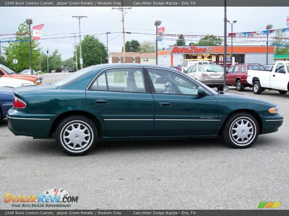 1998 Buick Century Custom Jasper Green Metallic / Medium Gray Photo #7