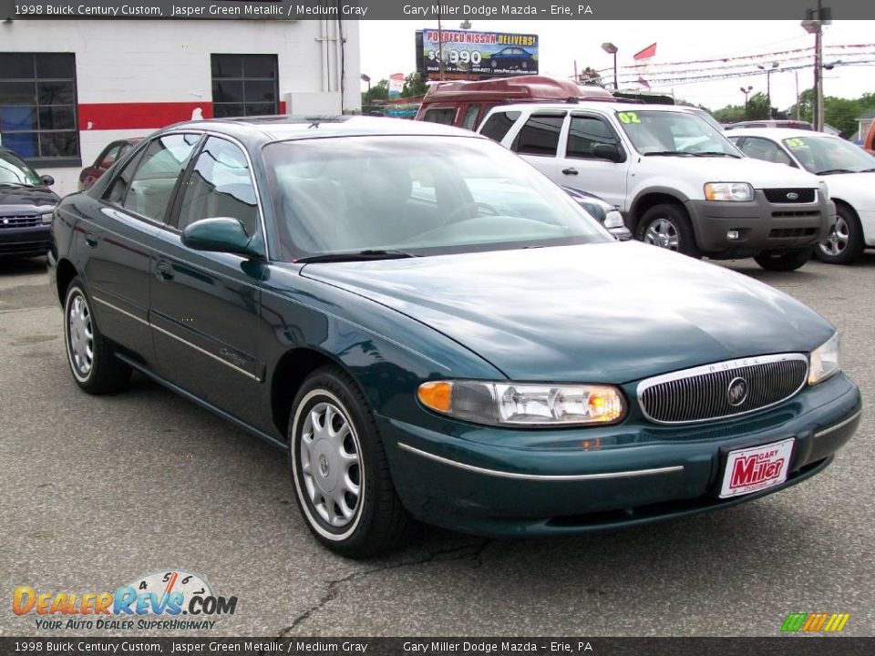 1998 Buick Century Custom Jasper Green Metallic / Medium Gray Photo #8