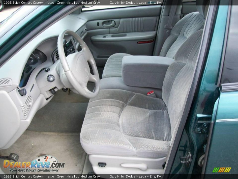1998 Buick Century Custom Jasper Green Metallic / Medium Gray Photo #12