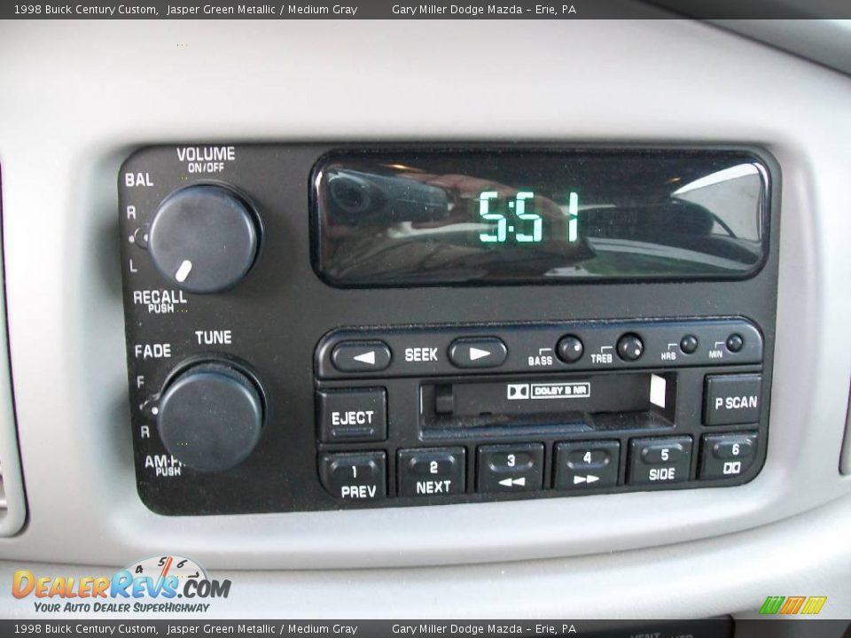 1998 Buick Century Custom Jasper Green Metallic / Medium Gray Photo #14
