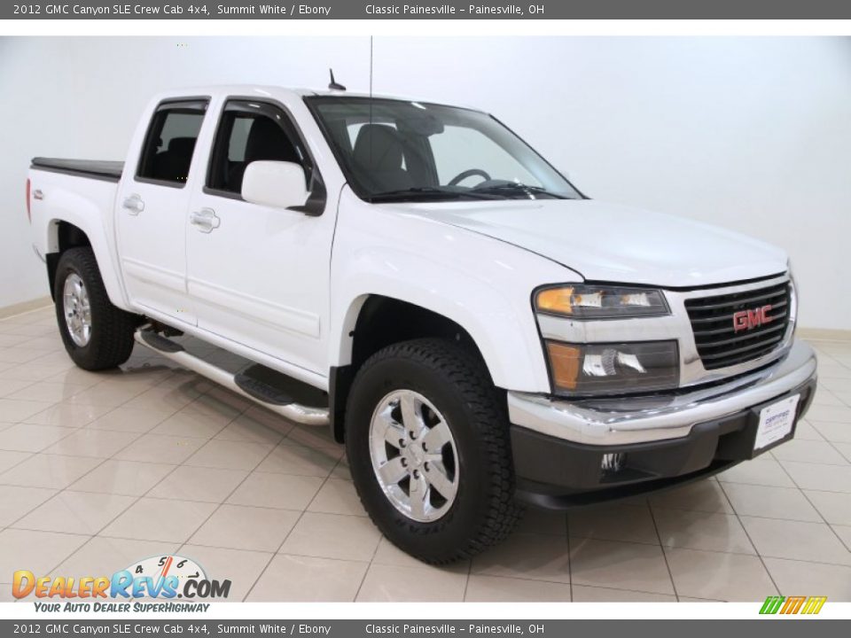 2012 GMC Canyon SLE Crew Cab 4x4 Summit White / Ebony Photo #1