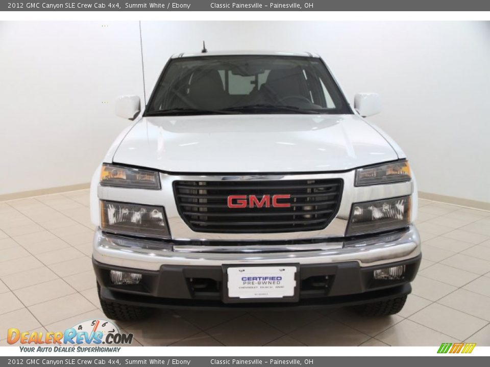 2012 GMC Canyon SLE Crew Cab 4x4 Summit White / Ebony Photo #2
