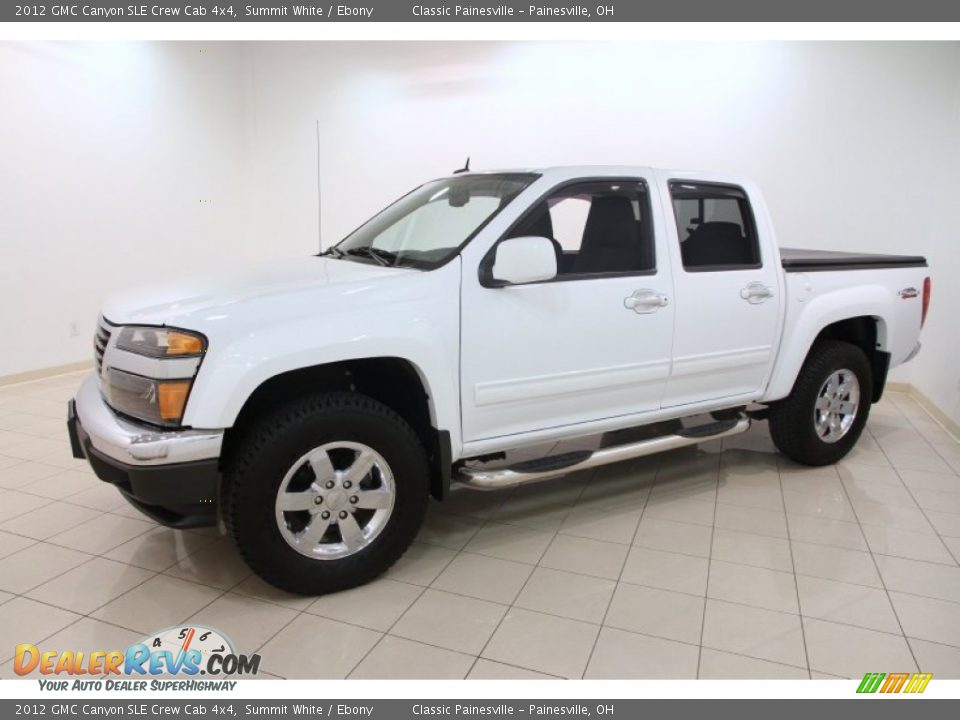 2012 GMC Canyon SLE Crew Cab 4x4 Summit White / Ebony Photo #3