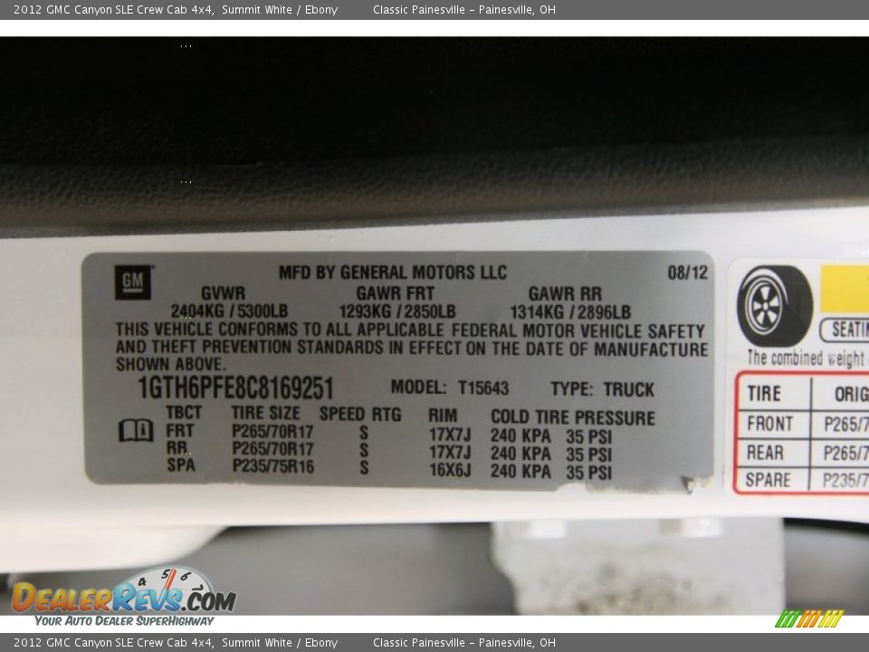 2012 GMC Canyon SLE Crew Cab 4x4 Summit White / Ebony Photo #15