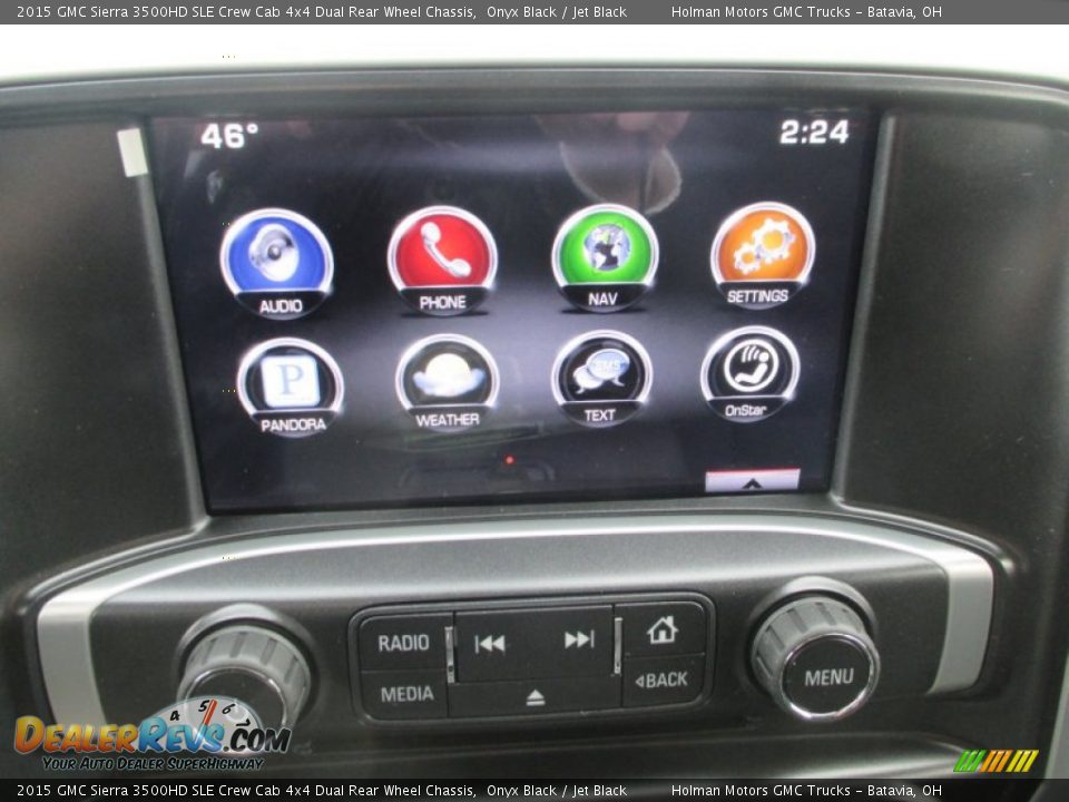 2015 GMC Sierra 3500HD SLE Crew Cab 4x4 Dual Rear Wheel Chassis Onyx Black / Jet Black Photo #12