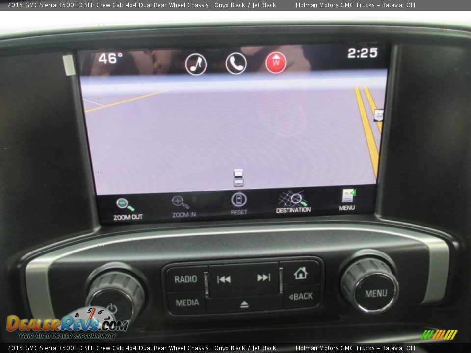 2015 GMC Sierra 3500HD SLE Crew Cab 4x4 Dual Rear Wheel Chassis Onyx Black / Jet Black Photo #13