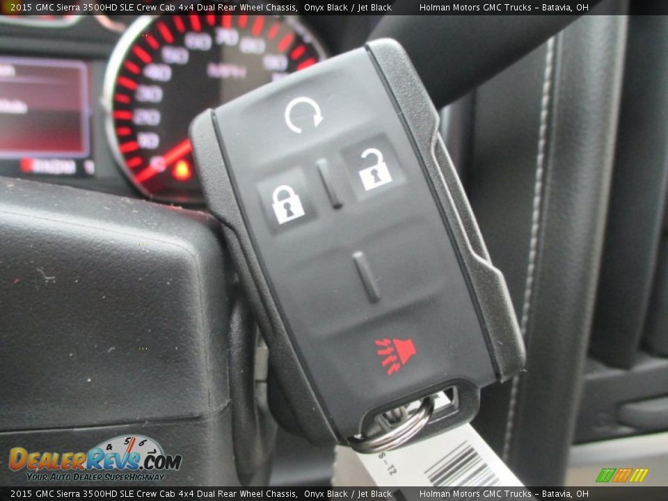 2015 GMC Sierra 3500HD SLE Crew Cab 4x4 Dual Rear Wheel Chassis Onyx Black / Jet Black Photo #22