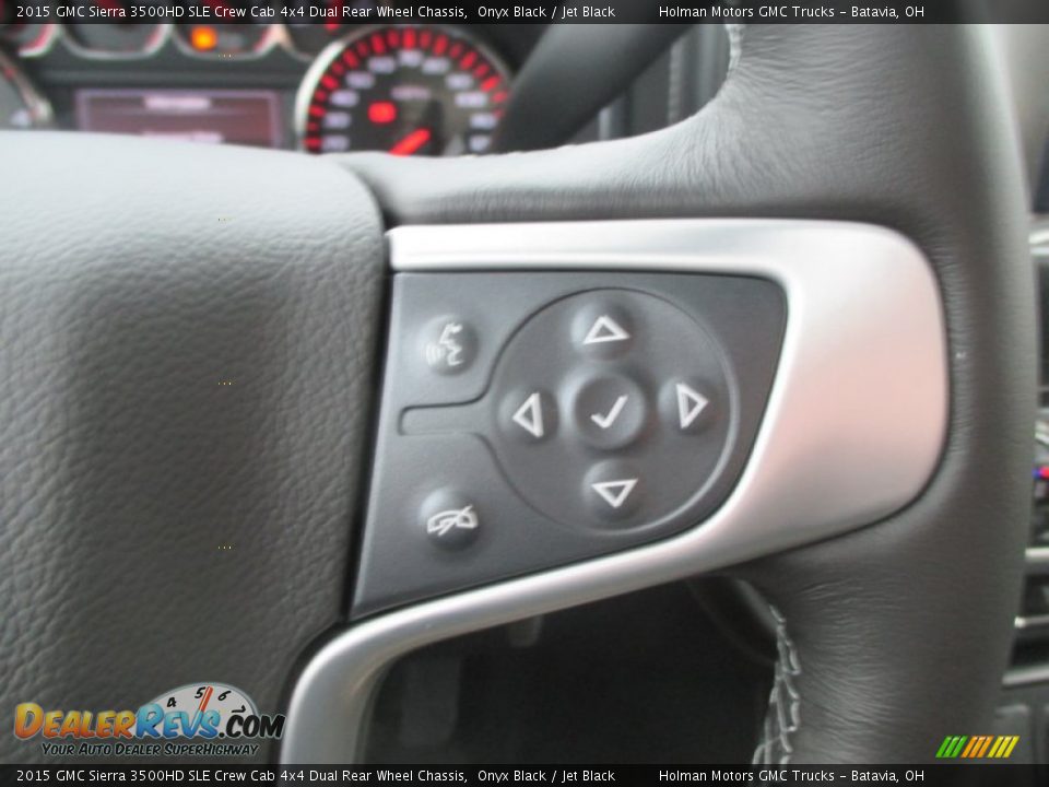 2015 GMC Sierra 3500HD SLE Crew Cab 4x4 Dual Rear Wheel Chassis Onyx Black / Jet Black Photo #23