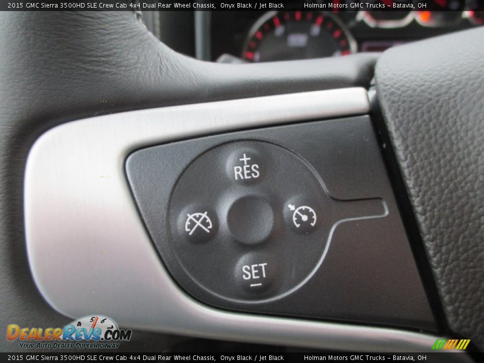 2015 GMC Sierra 3500HD SLE Crew Cab 4x4 Dual Rear Wheel Chassis Onyx Black / Jet Black Photo #24