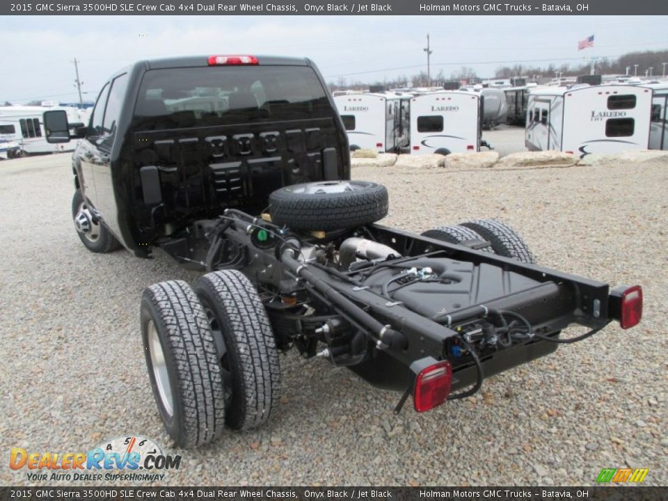2015 GMC Sierra 3500HD SLE Crew Cab 4x4 Dual Rear Wheel Chassis Onyx Black / Jet Black Photo #33