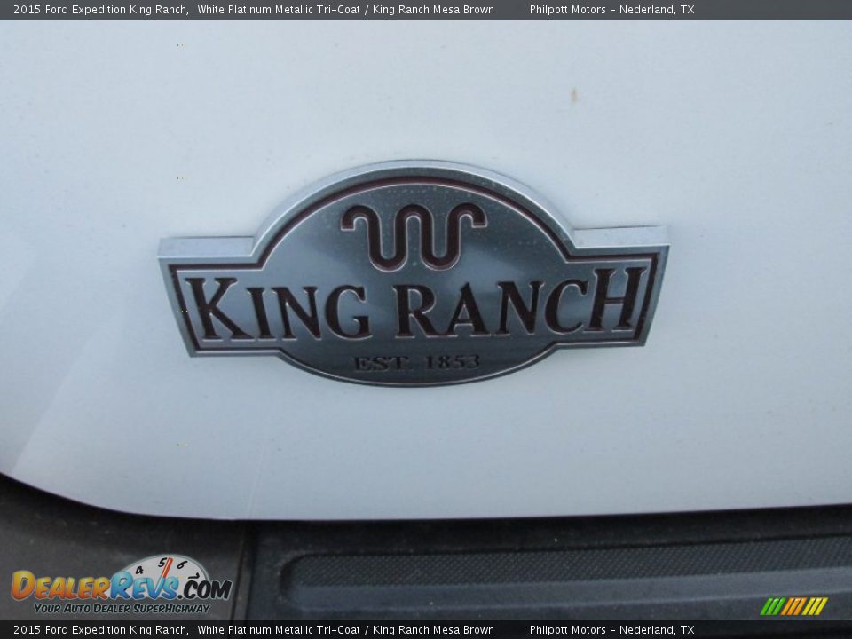 2015 Ford Expedition King Ranch White Platinum Metallic Tri-Coat / King Ranch Mesa Brown Photo #17