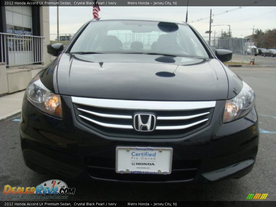 2012 Honda Accord LX Premium Sedan Crystal Black Pearl / Ivory Photo #2