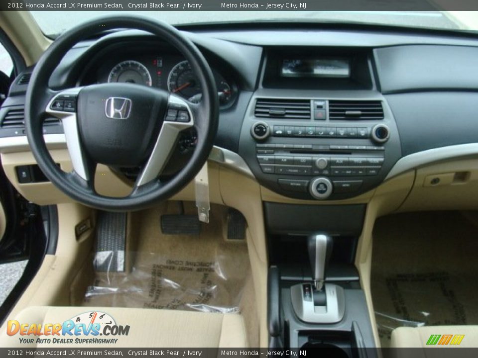 2012 Honda Accord LX Premium Sedan Crystal Black Pearl / Ivory Photo #13