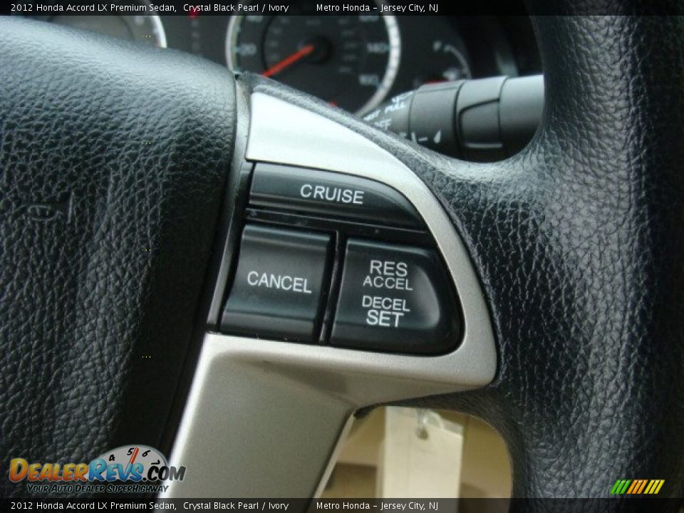 2012 Honda Accord LX Premium Sedan Crystal Black Pearl / Ivory Photo #16