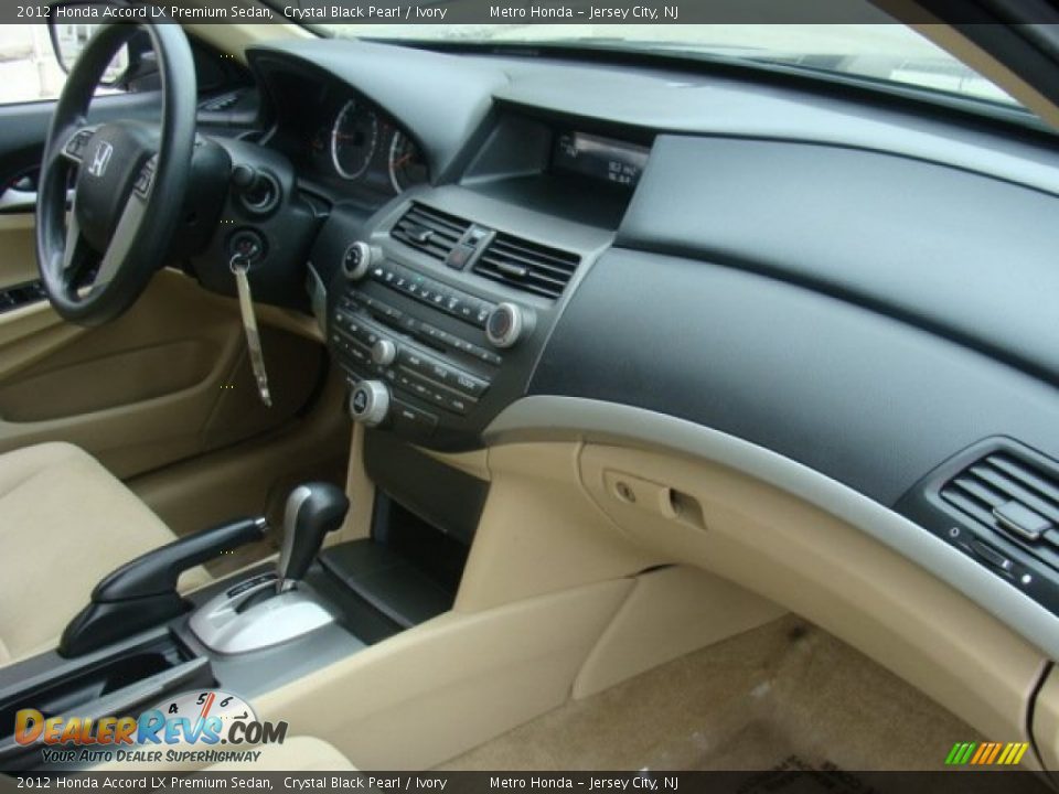 2012 Honda Accord LX Premium Sedan Crystal Black Pearl / Ivory Photo #25
