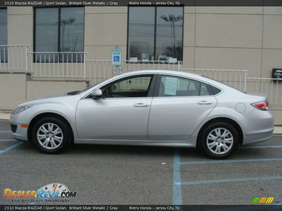 2010 Mazda MAZDA6 i Sport Sedan Brilliant Silver Metallic / Gray Photo #3