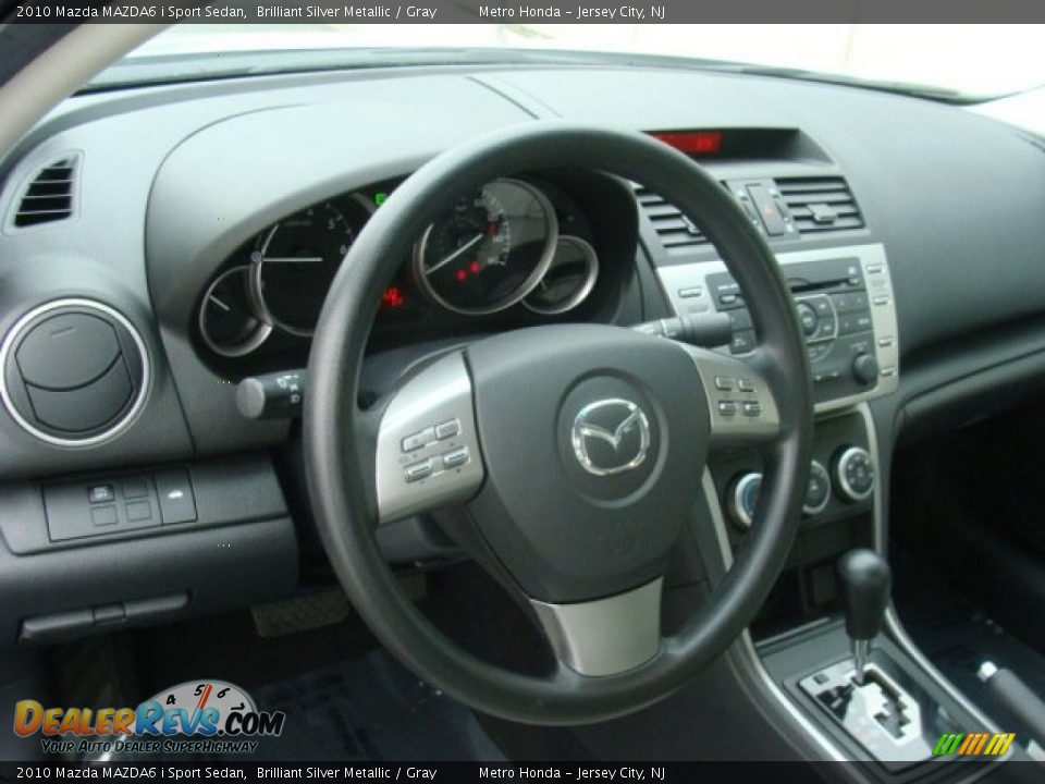 2010 Mazda MAZDA6 i Sport Sedan Brilliant Silver Metallic / Gray Photo #11