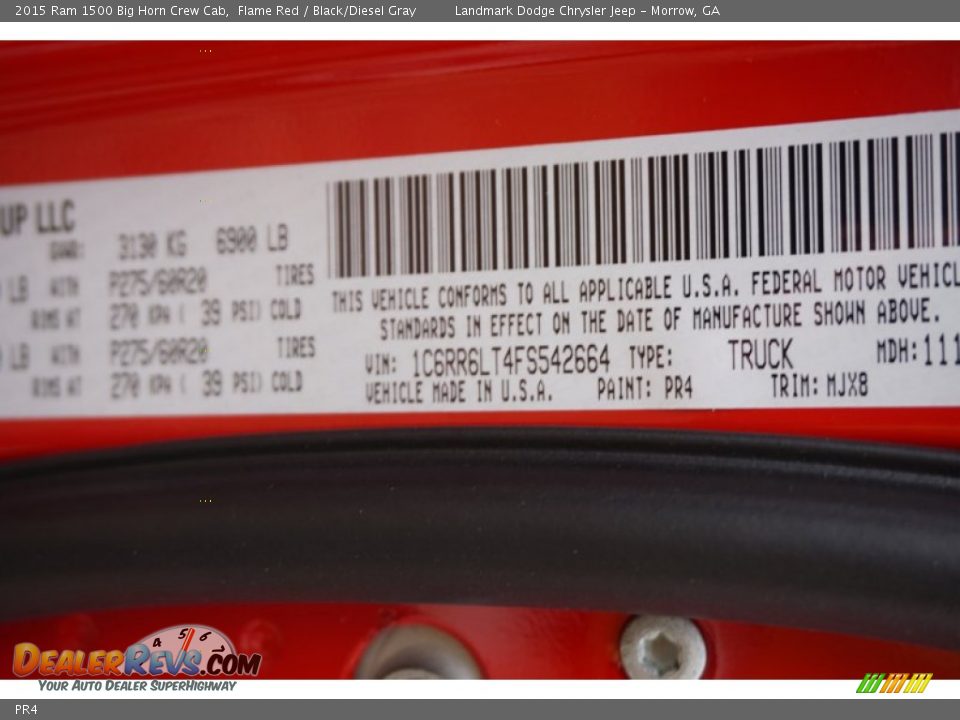 Ram Color Code PR4 Flame Red