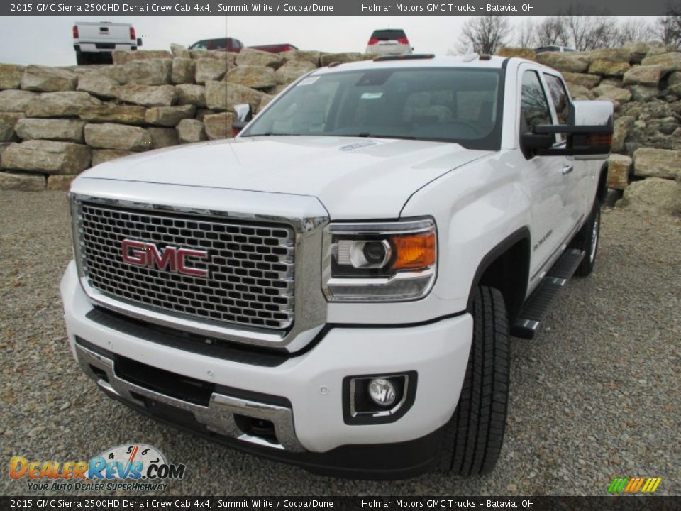 2015 GMC Sierra 2500HD Denali Crew Cab 4x4 Summit White / Cocoa/Dune Photo #2