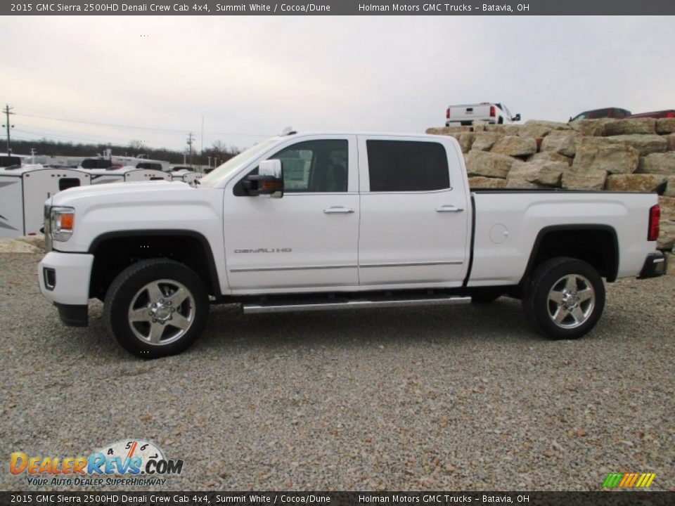 2015 GMC Sierra 2500HD Denali Crew Cab 4x4 Summit White / Cocoa/Dune Photo #3