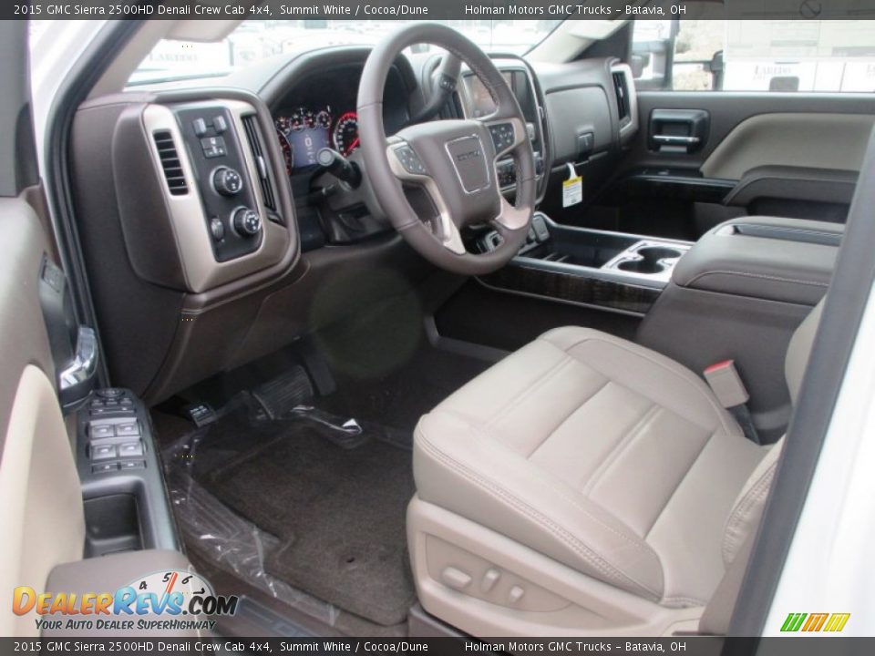 2015 GMC Sierra 2500HD Denali Crew Cab 4x4 Summit White / Cocoa/Dune Photo #9