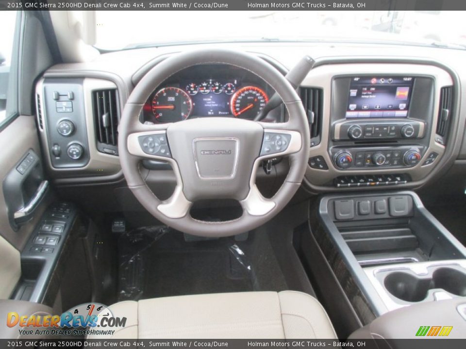 2015 GMC Sierra 2500HD Denali Crew Cab 4x4 Summit White / Cocoa/Dune Photo #35