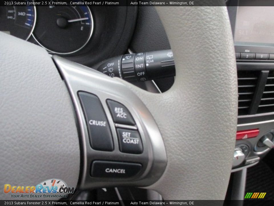 2013 Subaru Forester 2.5 X Premium Camellia Red Pearl / Platinum Photo #29