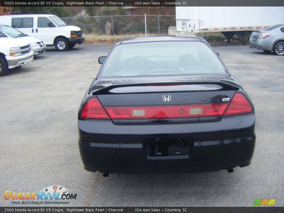 2000 Honda Accord EX V6 Coupe Nighthawk Black Pearl / Charcoal Photo #3