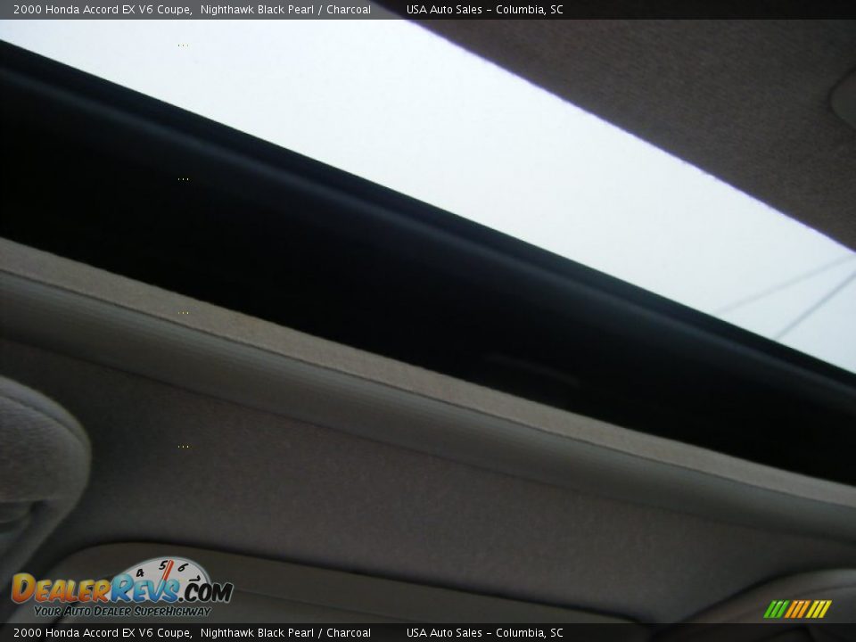 2000 Honda Accord EX V6 Coupe Nighthawk Black Pearl / Charcoal Photo #12