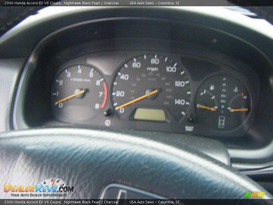 2000 Honda Accord EX V6 Coupe Nighthawk Black Pearl / Charcoal Photo #13